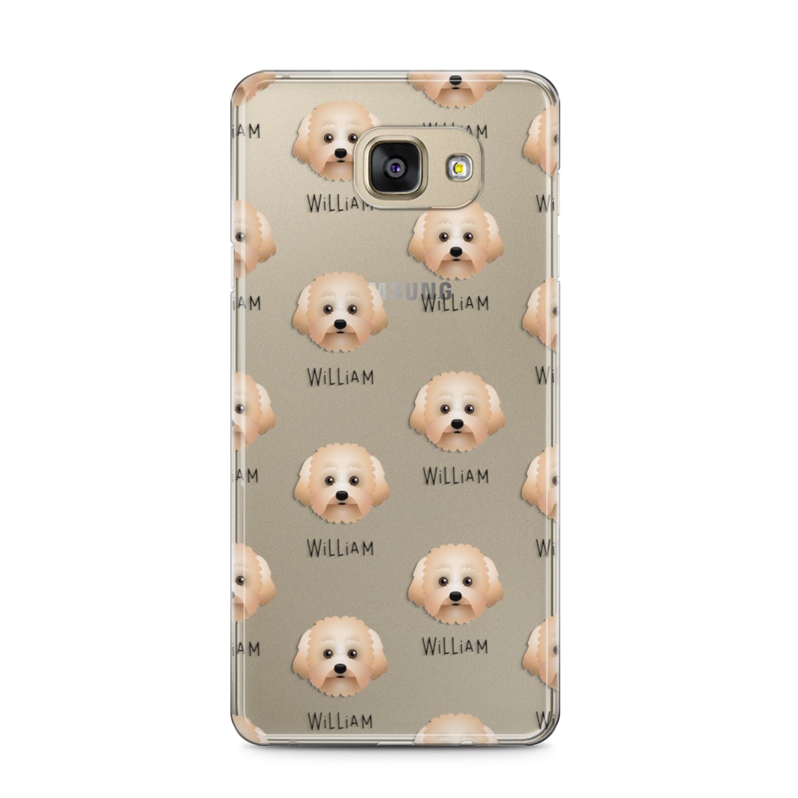 Malti Poo Icon with Name Samsung Galaxy A5 2016 Case on gold phone