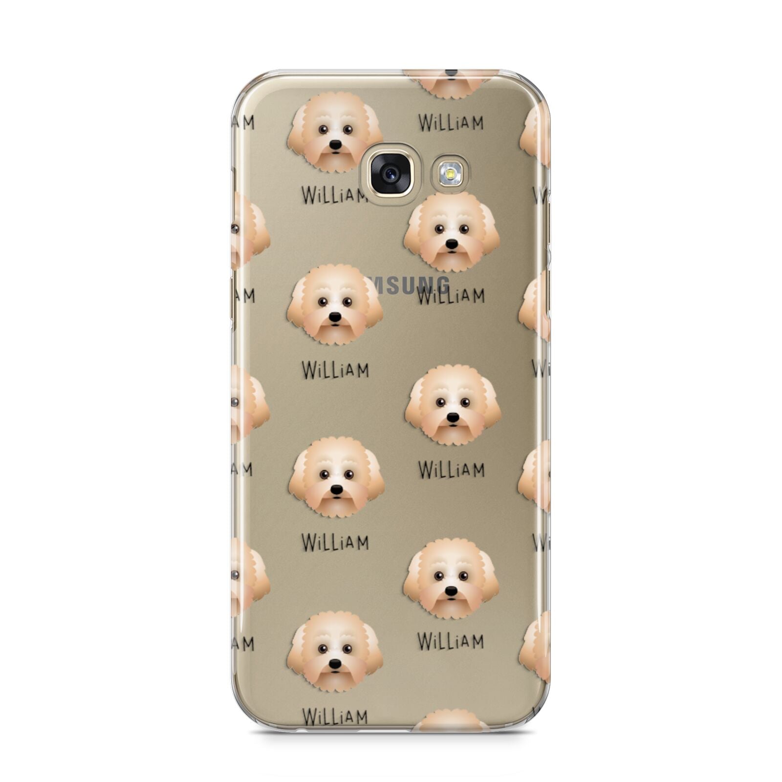 Malti Poo Icon with Name Samsung Galaxy A5 2017 Case on gold phone