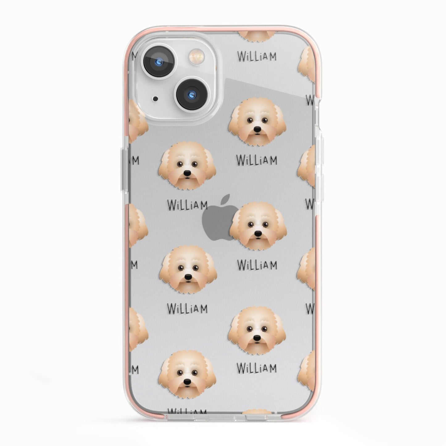 Malti Poo Icon with Name iPhone 13 TPU Impact Case with Pink Edges