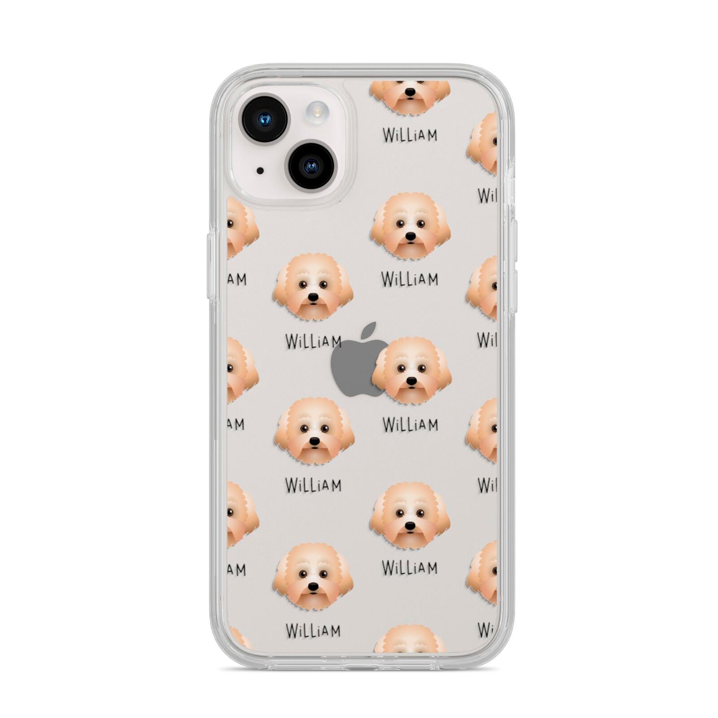 Malti Poo Icon with Name iPhone 14 Plus Clear Tough Case Starlight