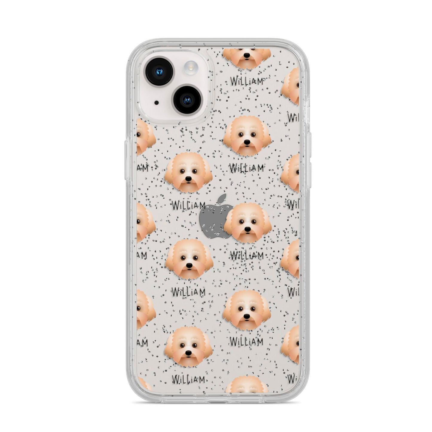 Malti Poo Icon with Name iPhone 14 Plus Glitter Tough Case Starlight