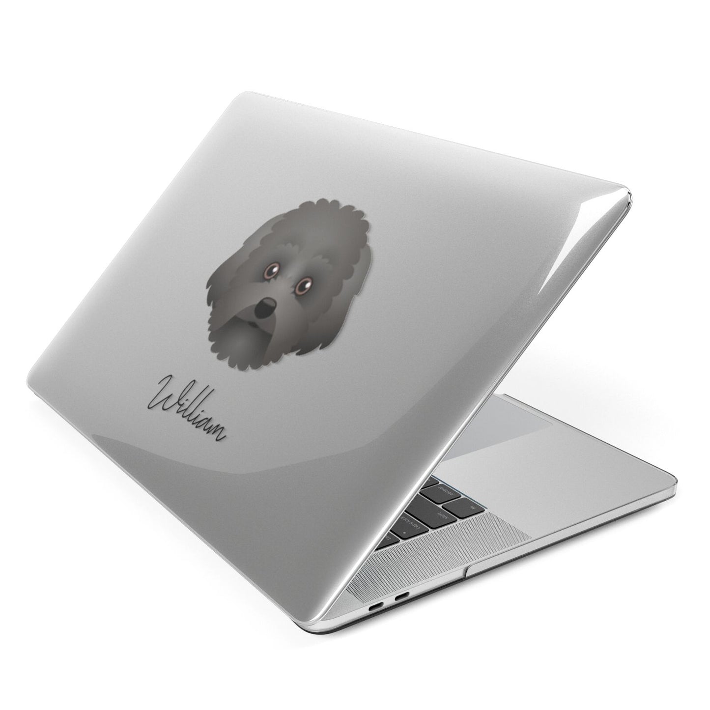 Malti Poo Personalised Apple MacBook Case Side View