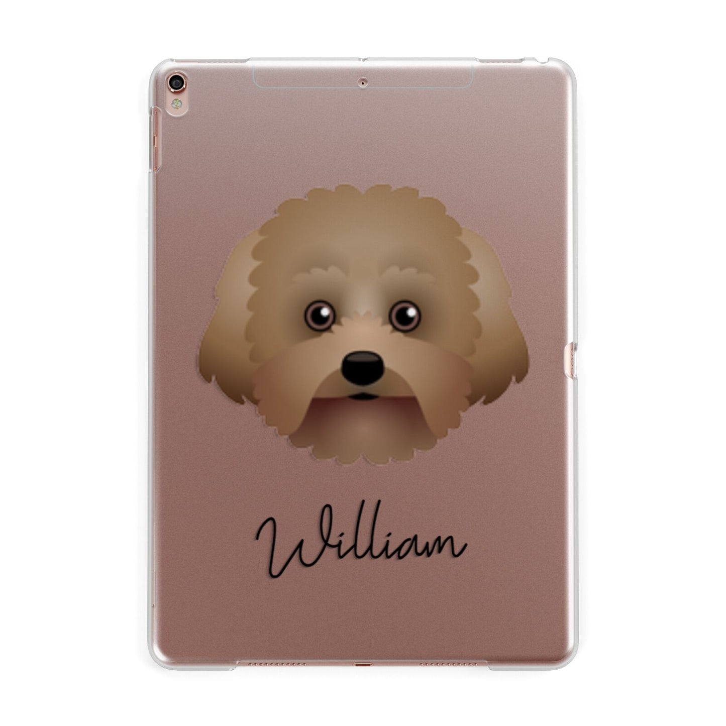 Malti Poo Personalised Apple iPad Rose Gold Case