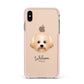 Malti Poo Personalised Apple iPhone Xs Max Impact Case Pink Edge on Gold Phone