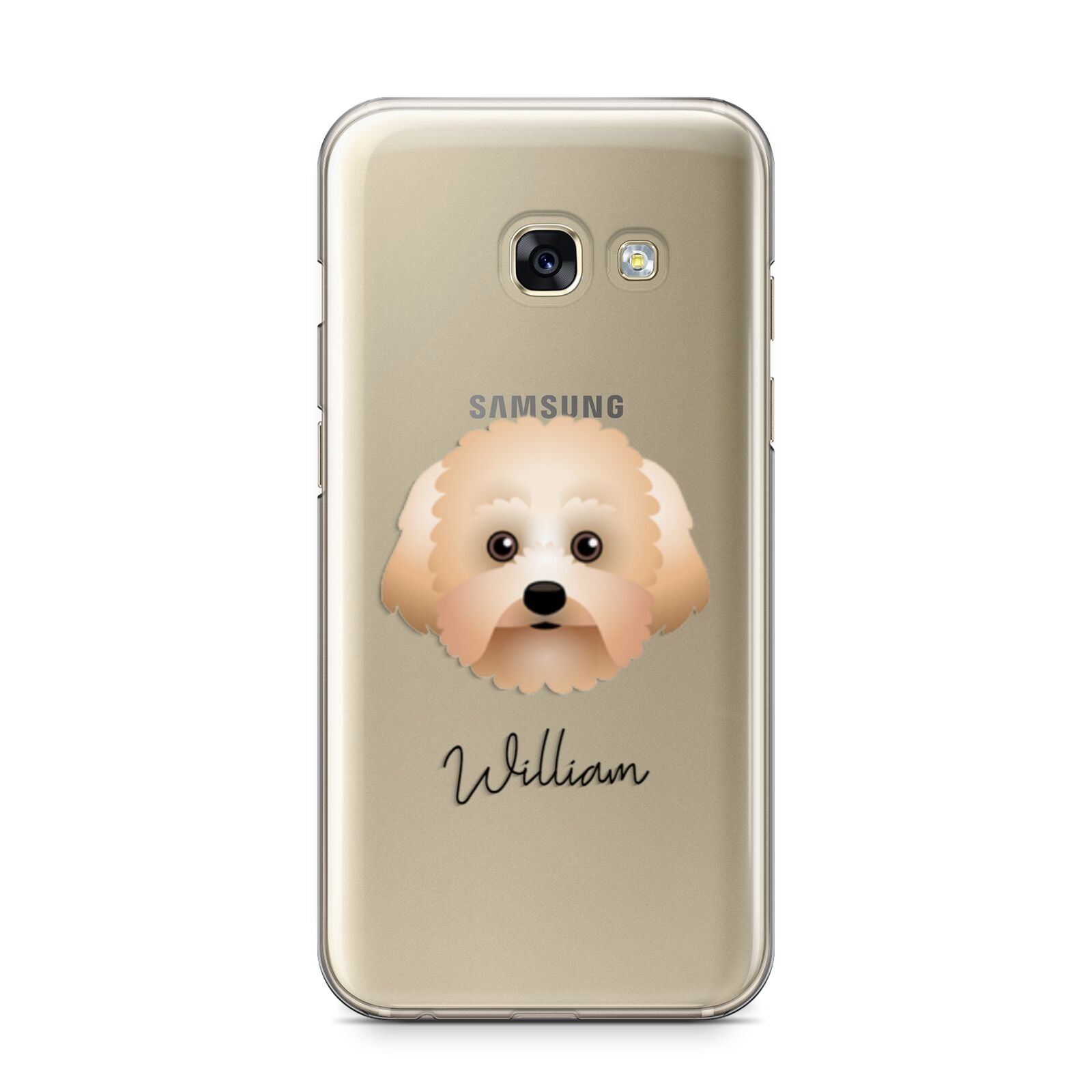 Malti Poo Personalised Samsung Galaxy A3 2017 Case on gold phone