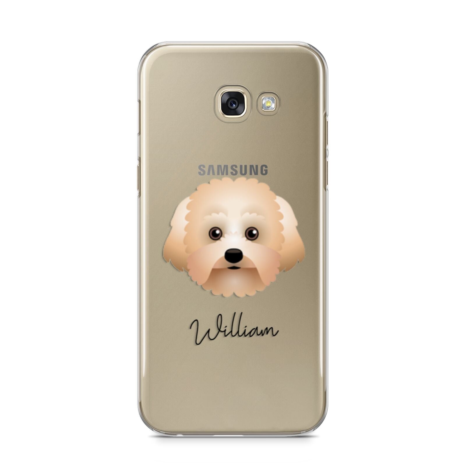 Malti Poo Personalised Samsung Galaxy A5 2017 Case on gold phone