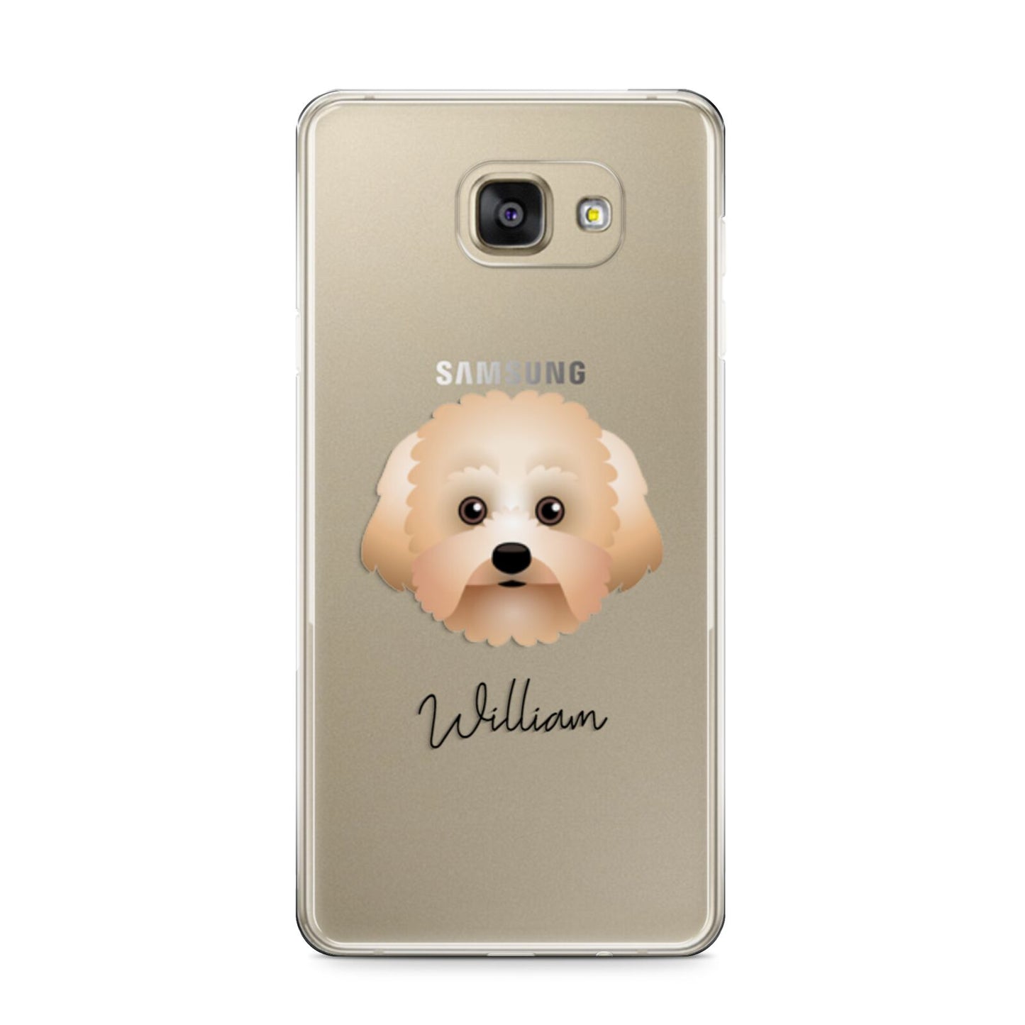 Malti Poo Personalised Samsung Galaxy A9 2016 Case on gold phone