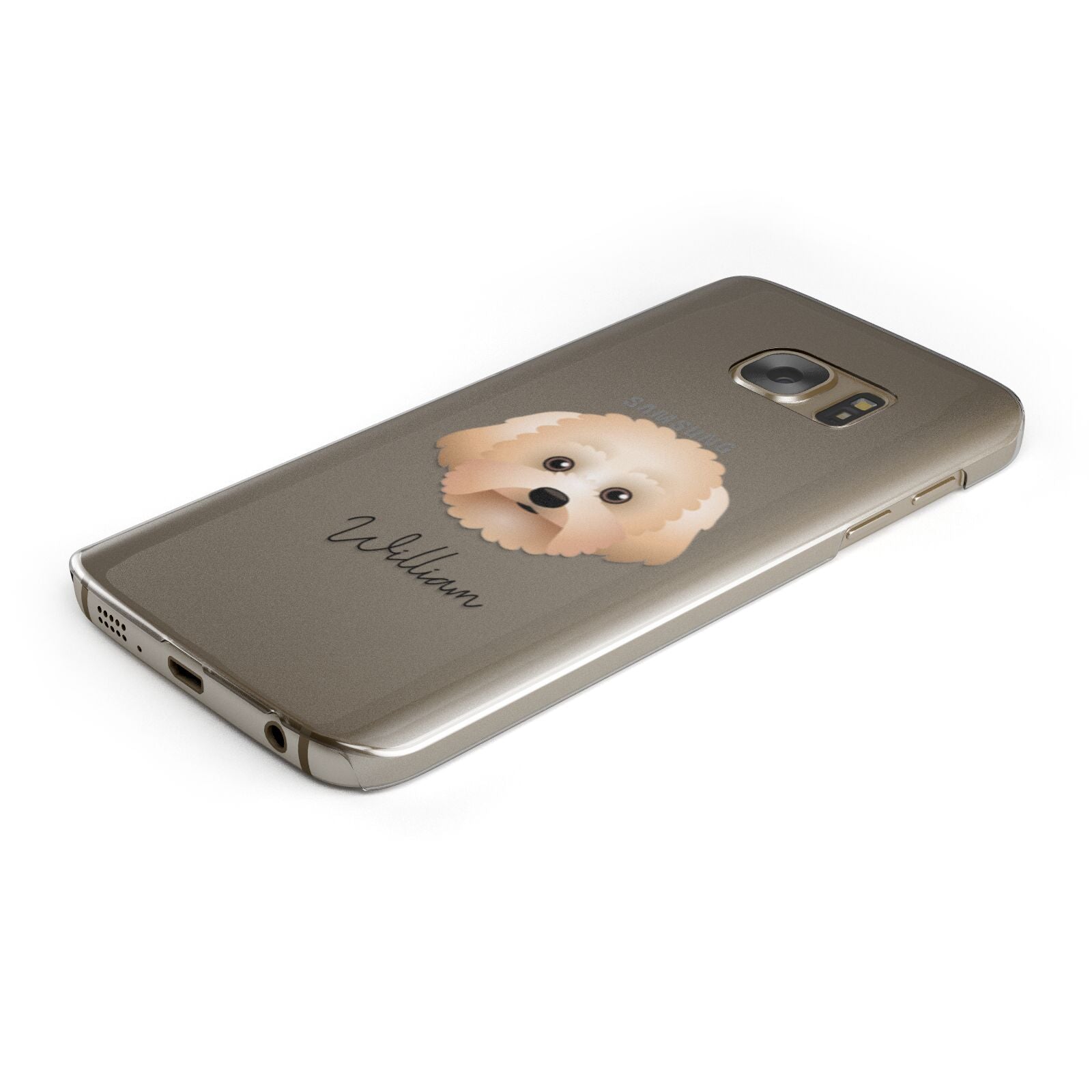 Malti Poo Personalised Samsung Galaxy Case Bottom Cutout