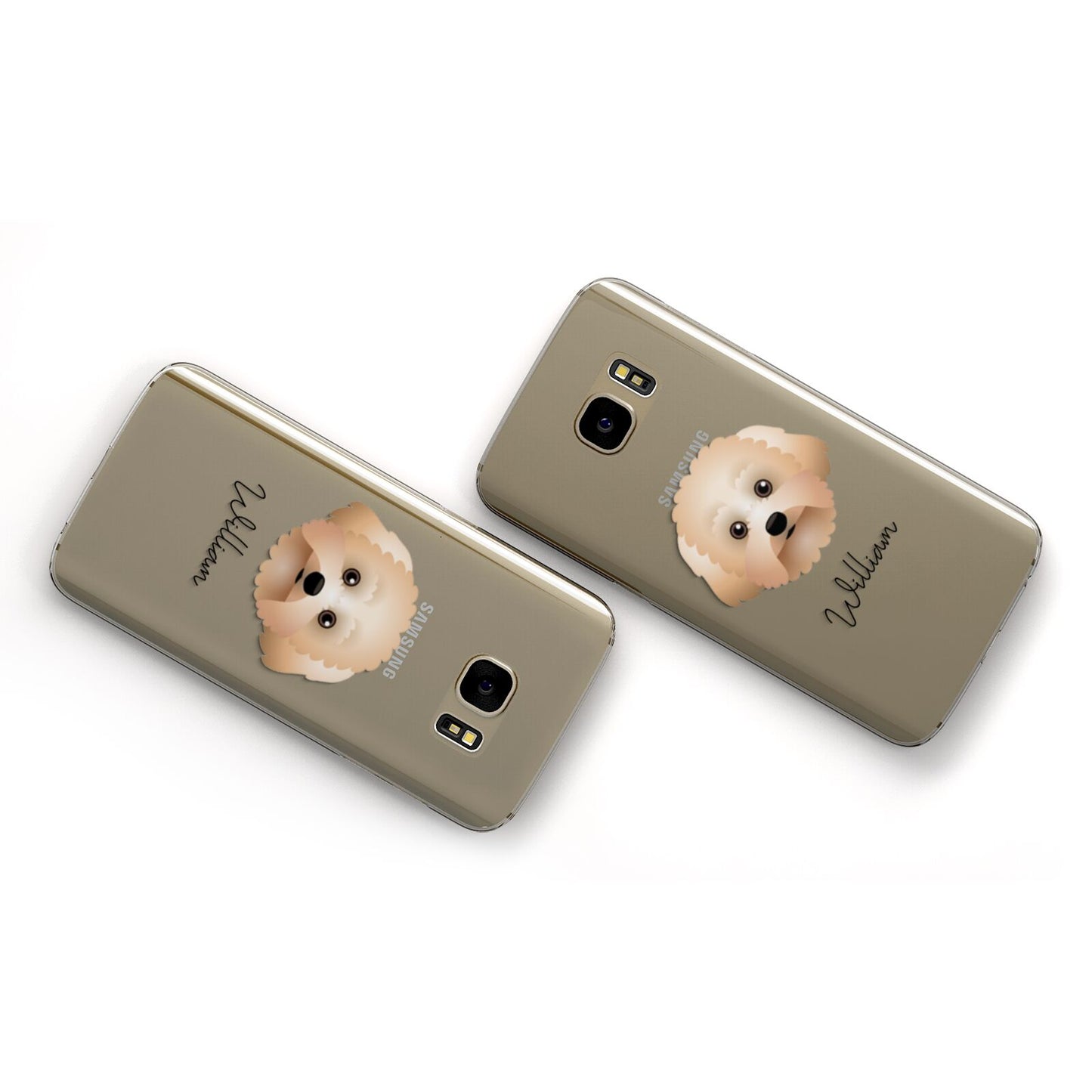 Malti Poo Personalised Samsung Galaxy Case Flat Overview