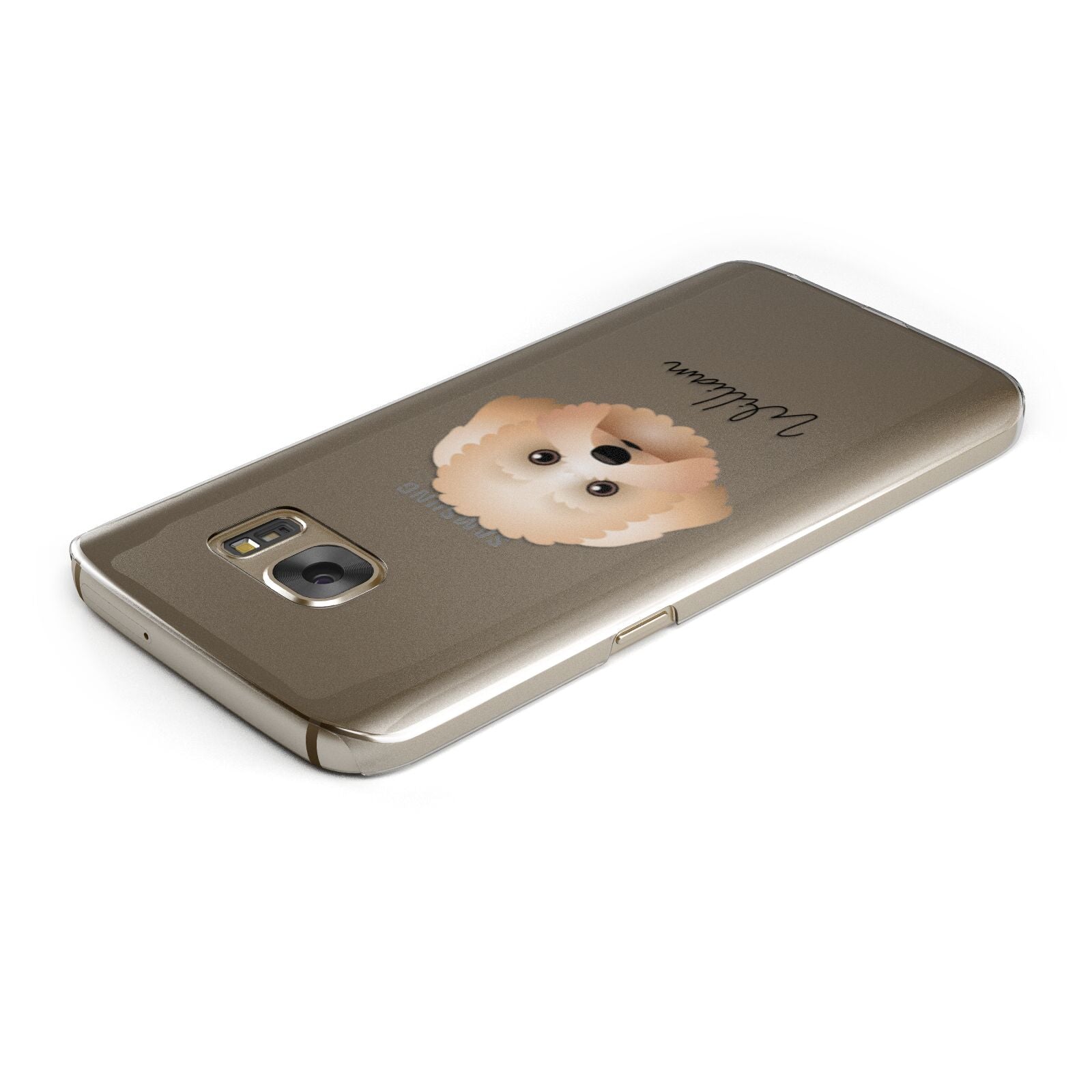 Malti Poo Personalised Samsung Galaxy Case Top Cutout