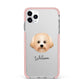 Malti Poo Personalised iPhone 11 Pro Max Impact Pink Edge Case