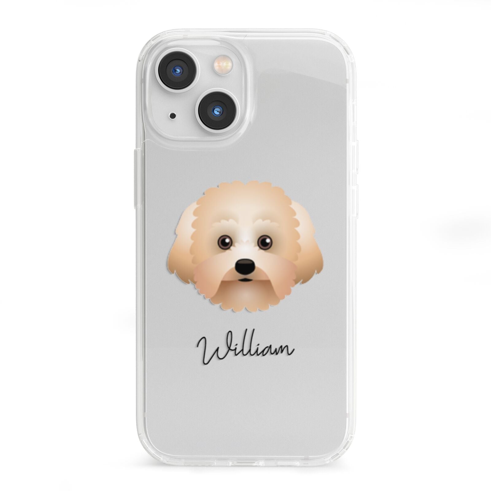 Malti Poo Personalised iPhone 13 Mini Clear Bumper Case