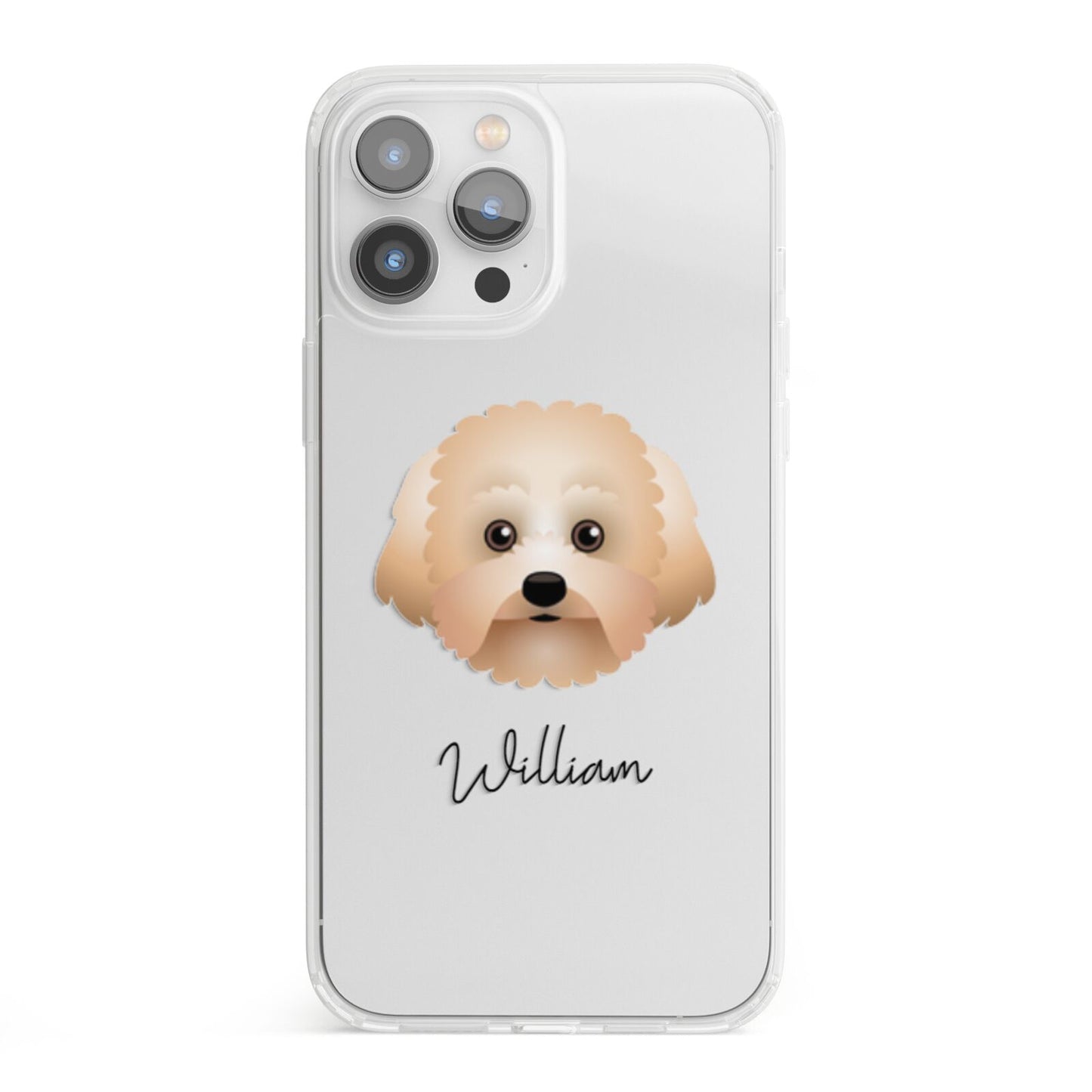 Malti Poo Personalised iPhone 13 Pro Max Clear Bumper Case