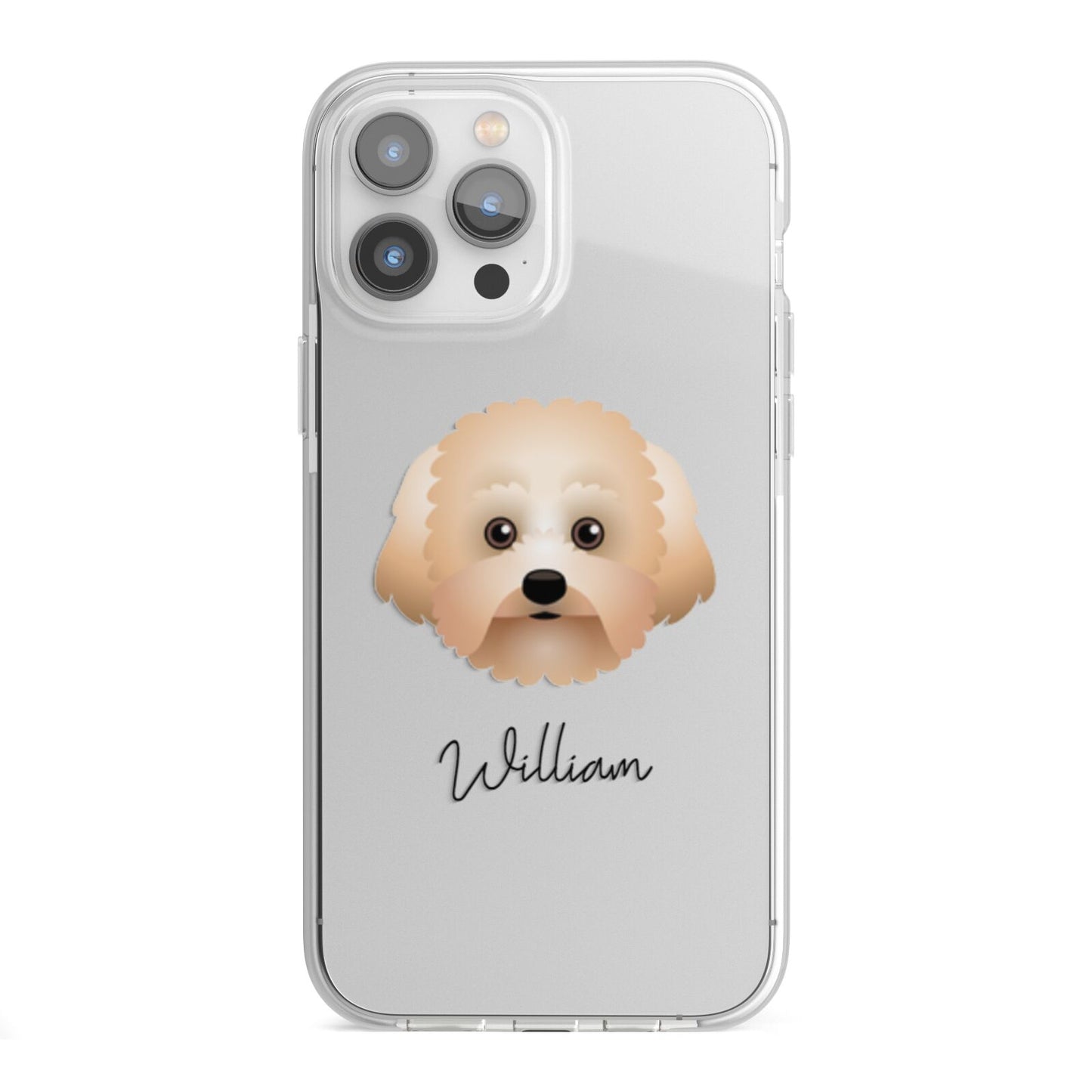 Malti Poo Personalised iPhone 13 Pro Max TPU Impact Case with White Edges