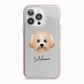 Malti Poo Personalised iPhone 13 Pro TPU Impact Case with Pink Edges