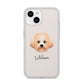 Malti Poo Personalised iPhone 14 Clear Tough Case Starlight