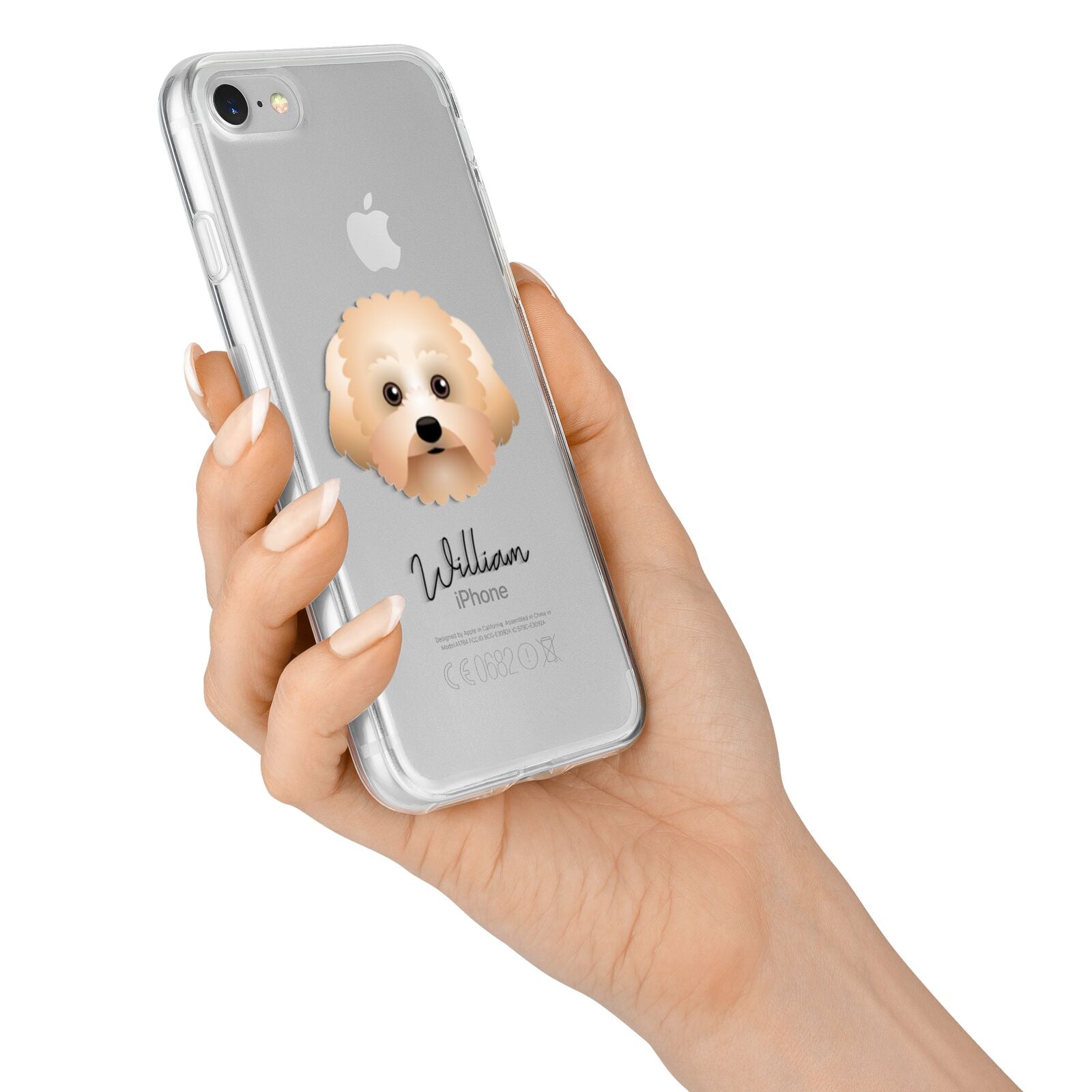 Malti Poo Personalised iPhone 7 Bumper Case on Silver iPhone Alternative Image