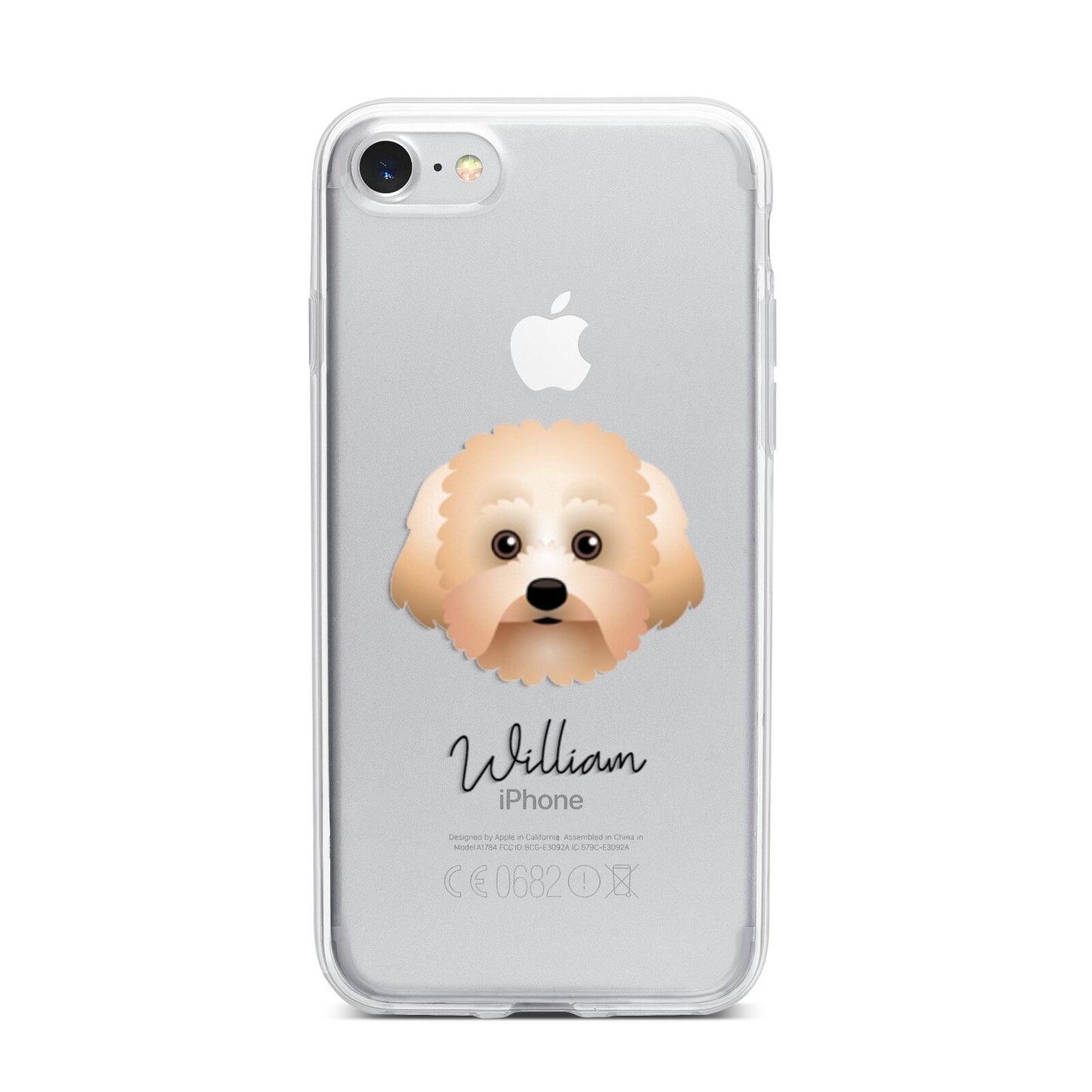 Malti Poo Personalised iPhone 7 Bumper Case on Silver iPhone
