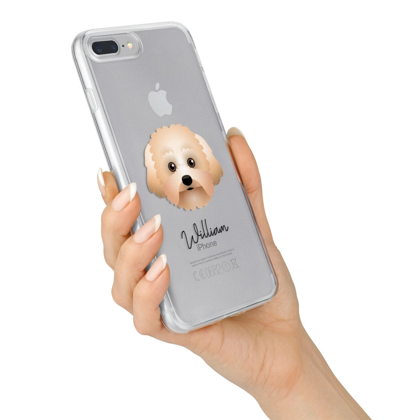 Malti Poo Personalised iPhone 7 Plus Bumper Case on Silver iPhone Alternative Image