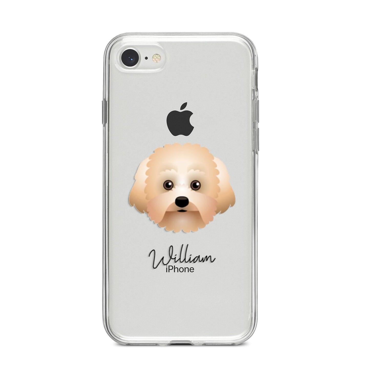 Malti Poo Personalised iPhone 8 Bumper Case on Silver iPhone
