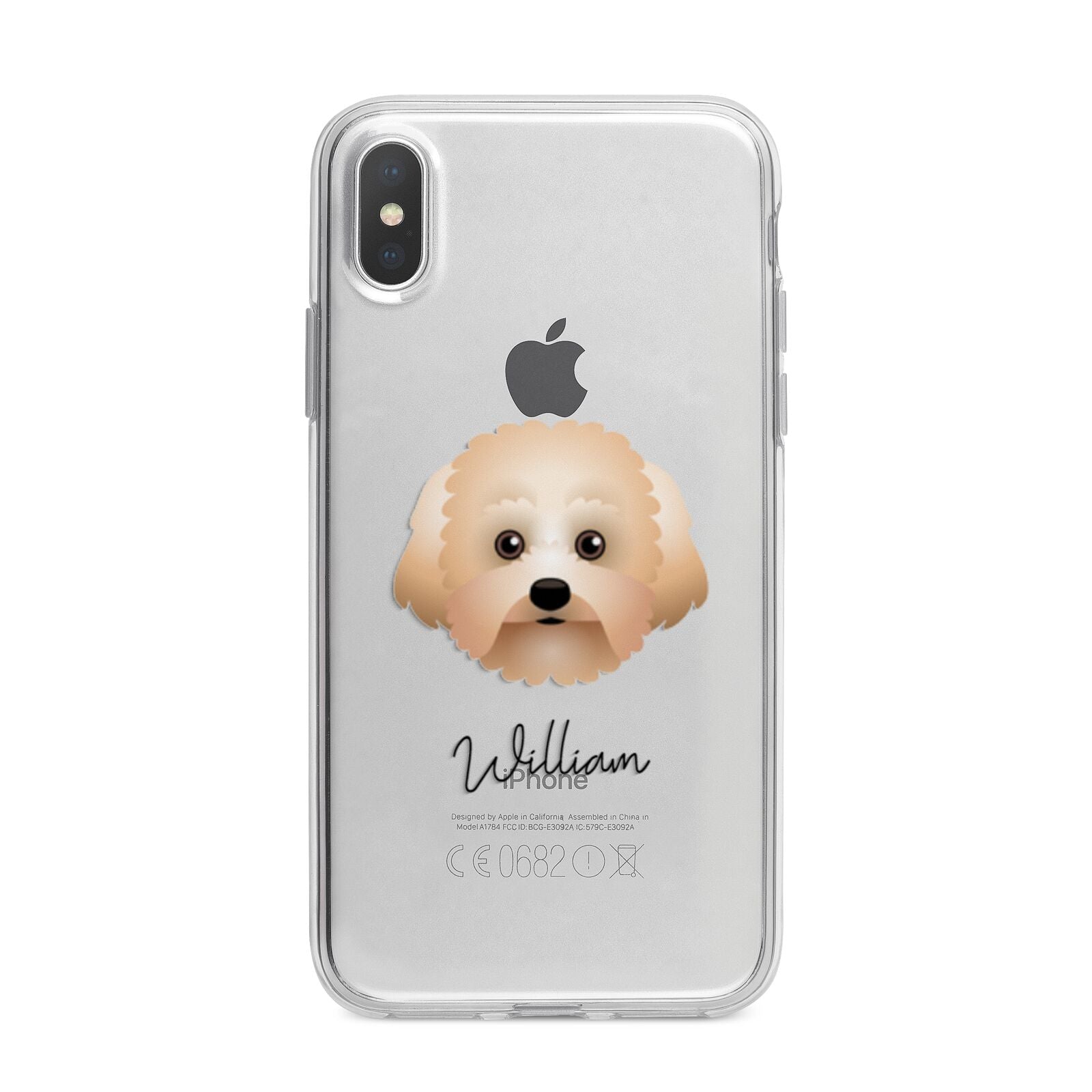 Malti Poo Personalised iPhone X Bumper Case on Silver iPhone Alternative Image 1