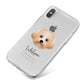 Malti Poo Personalised iPhone X Bumper Case on Silver iPhone