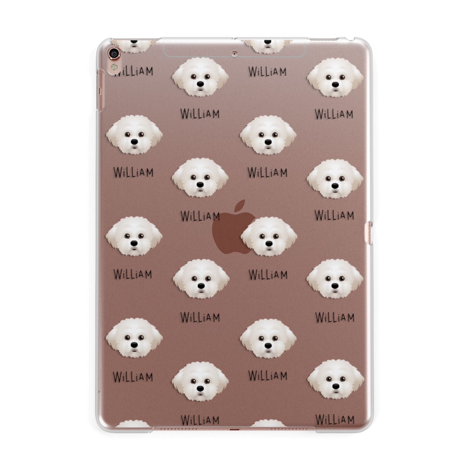 Maltichon Icon with Name Apple iPad Rose Gold Case