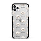 Maltichon Icon with Name Apple iPhone 11 Pro Max in Silver with Black Impact Case