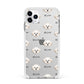 Maltichon Icon with Name Apple iPhone 11 Pro Max in Silver with White Impact Case