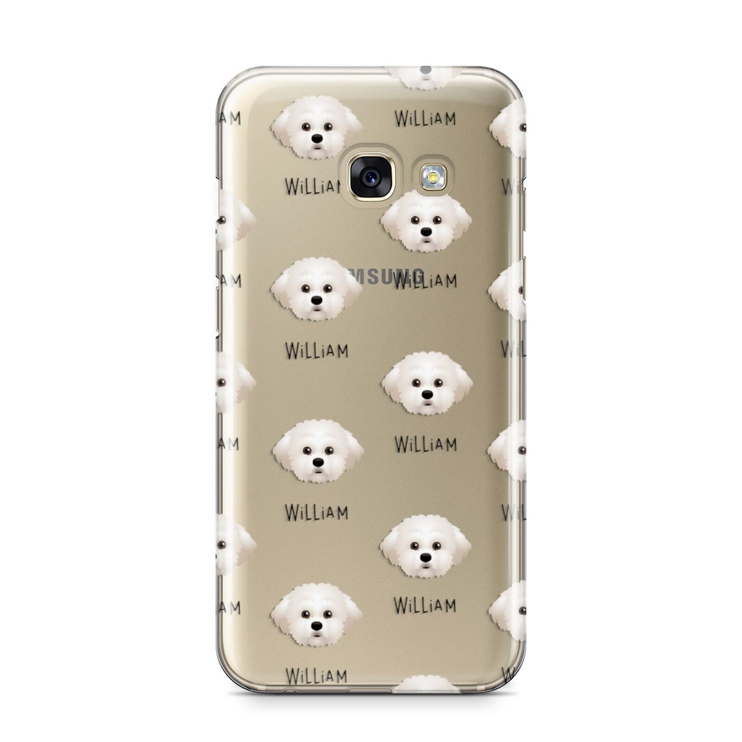 Maltichon Icon with Name Samsung Galaxy A3 2017 Case on gold phone