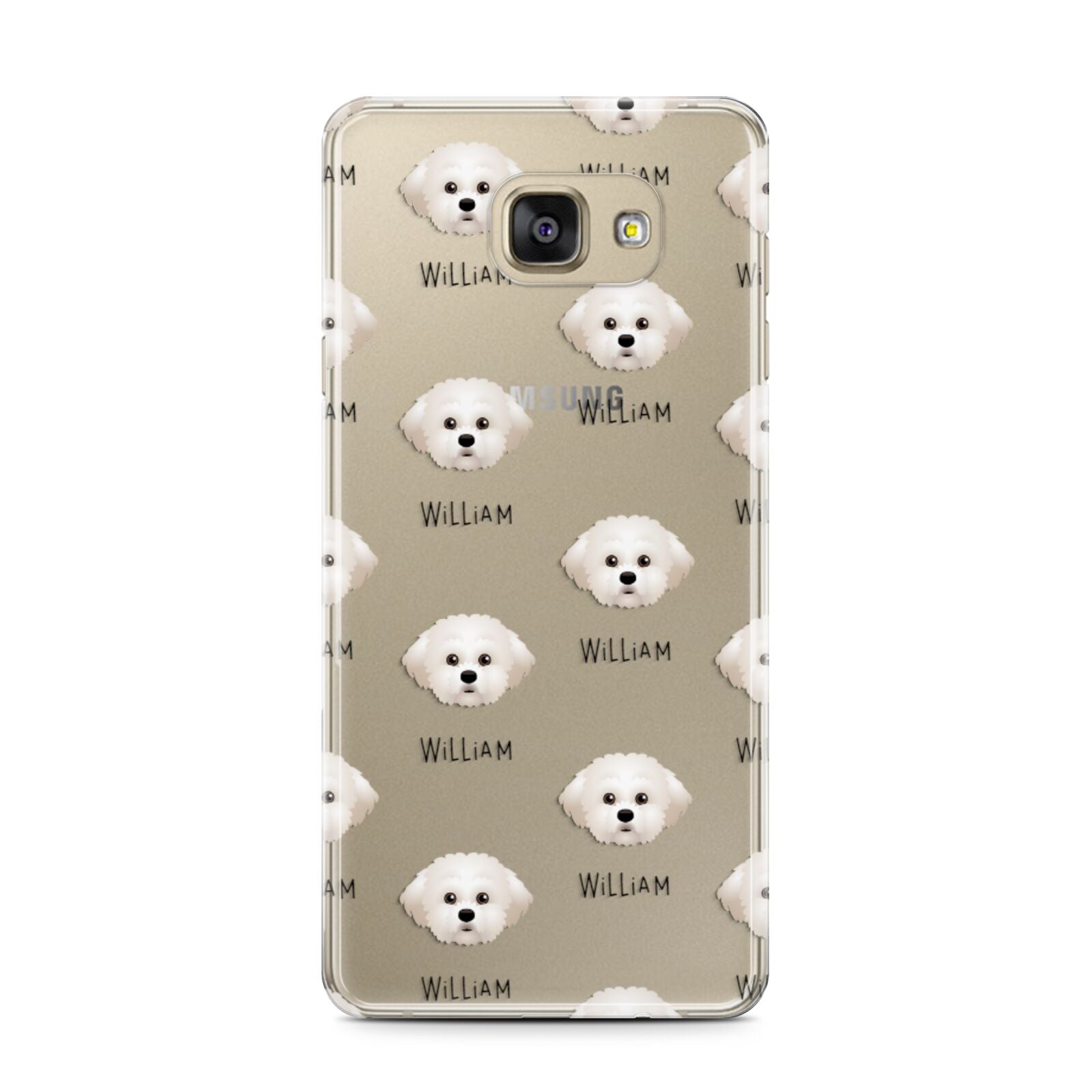 Maltichon Icon with Name Samsung Galaxy A7 2016 Case on gold phone