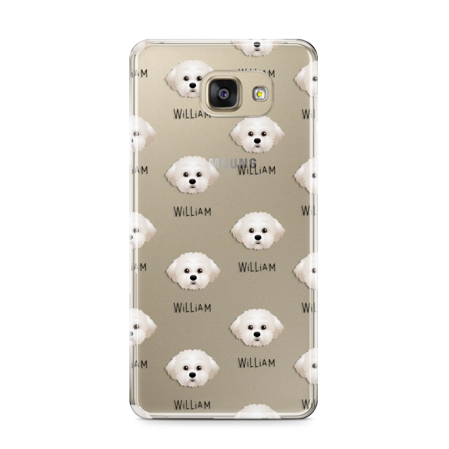 Maltichon Icon with Name Samsung Galaxy A9 2016 Case on gold phone