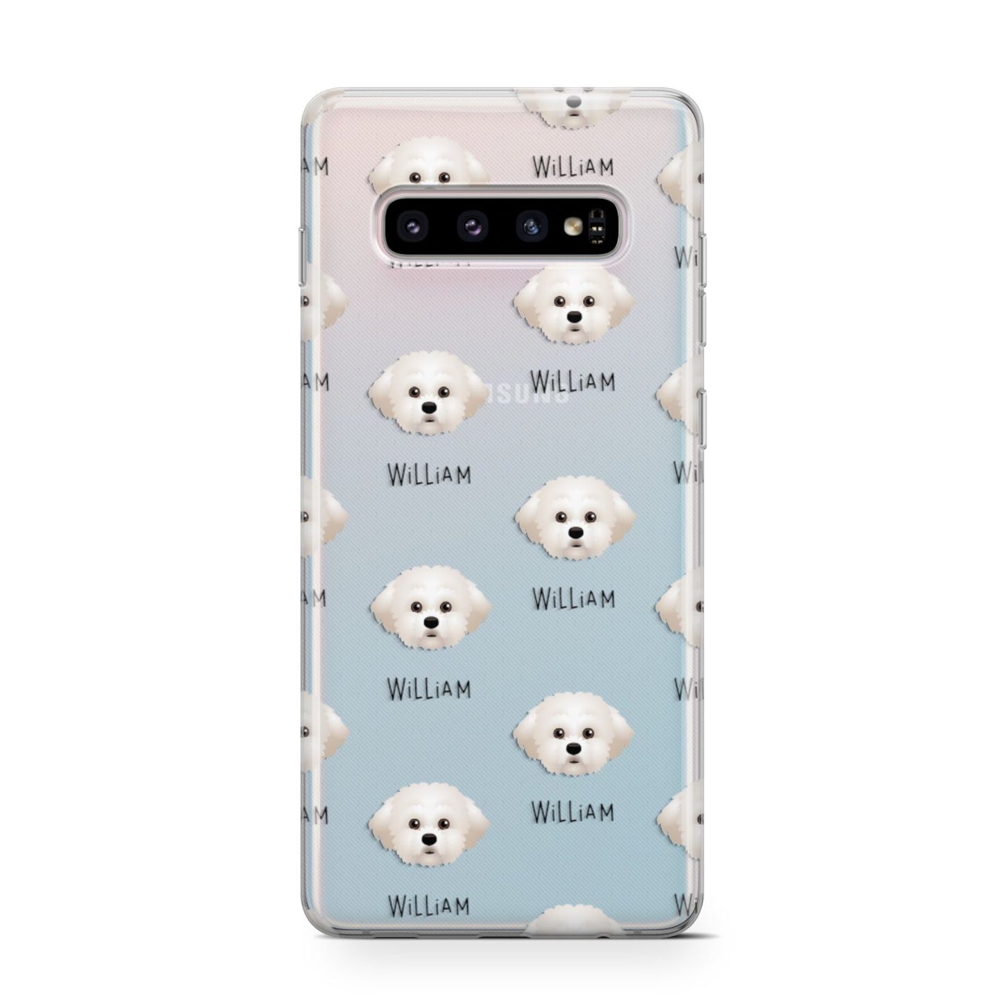 Maltichon Icon with Name Samsung Galaxy S10 Case