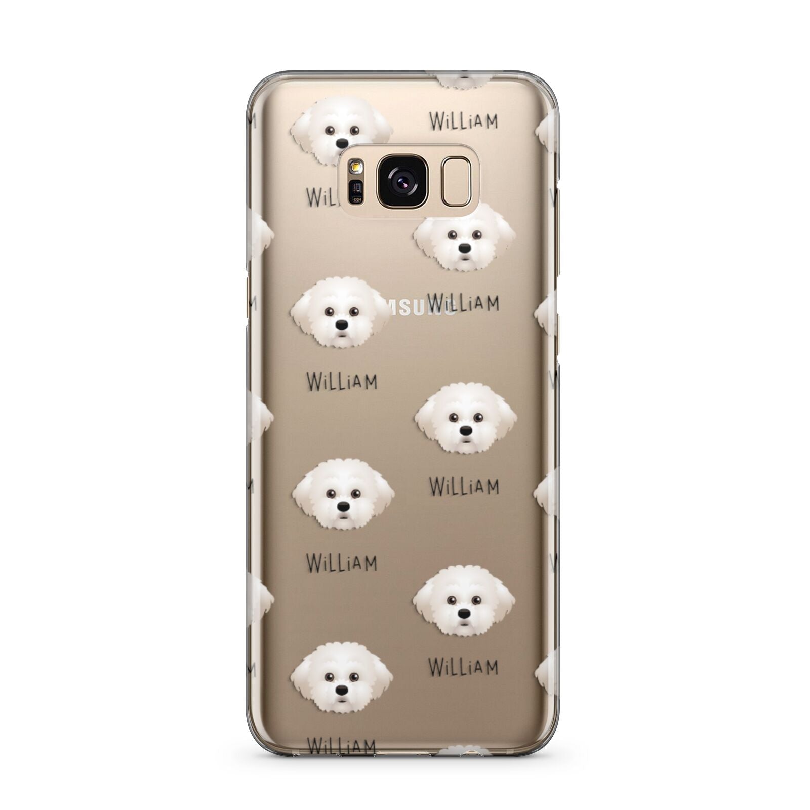 Maltichon Icon with Name Samsung Galaxy S8 Plus Case