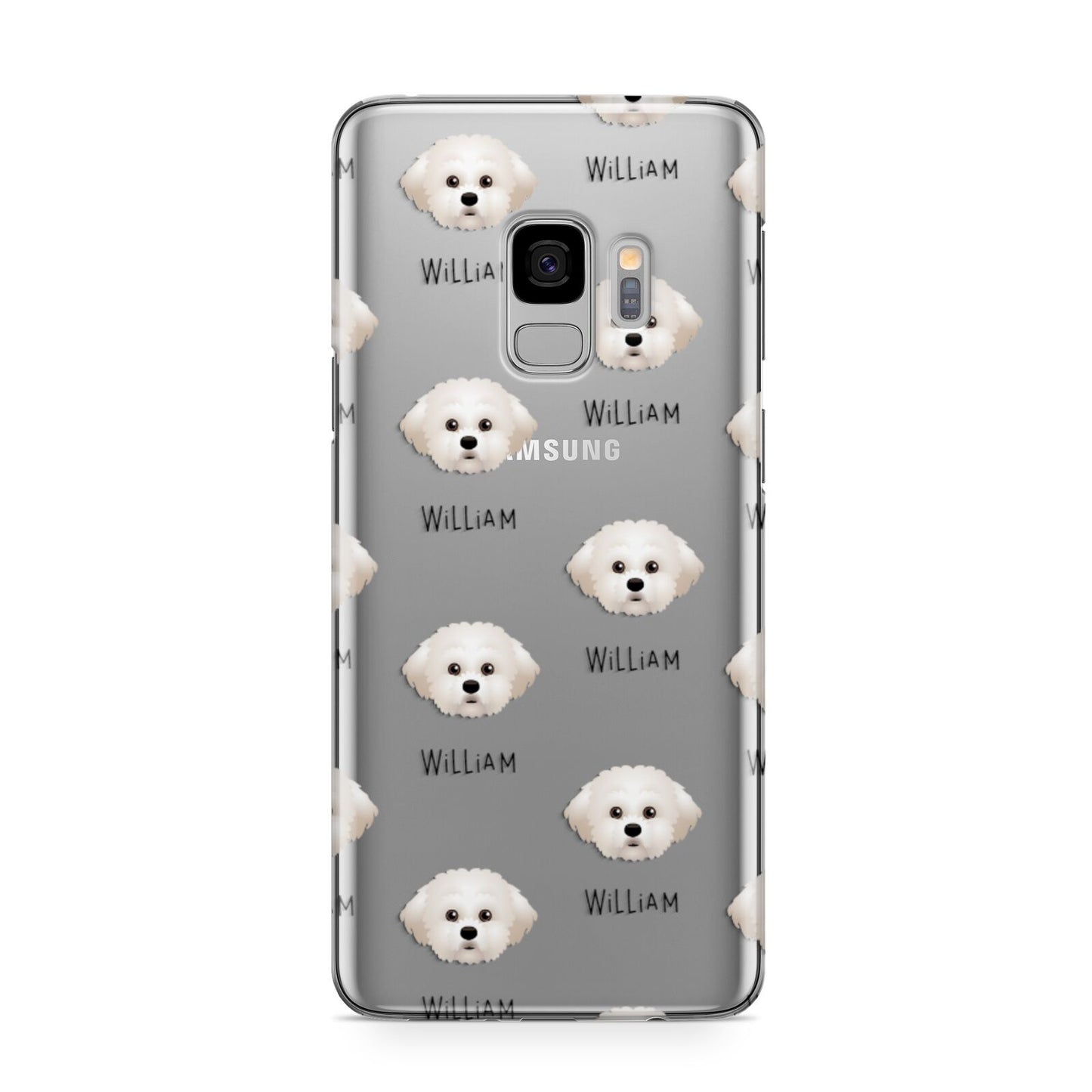 Maltichon Icon with Name Samsung Galaxy S9 Case