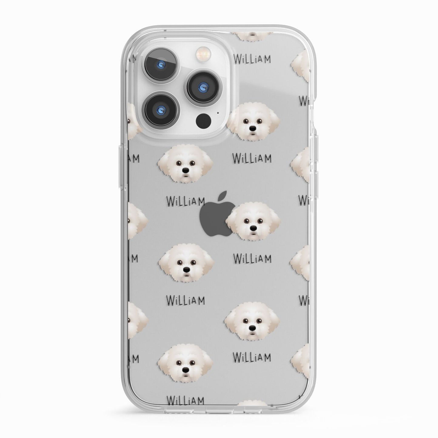 Maltichon Icon with Name iPhone 13 Pro TPU Impact Case with White Edges