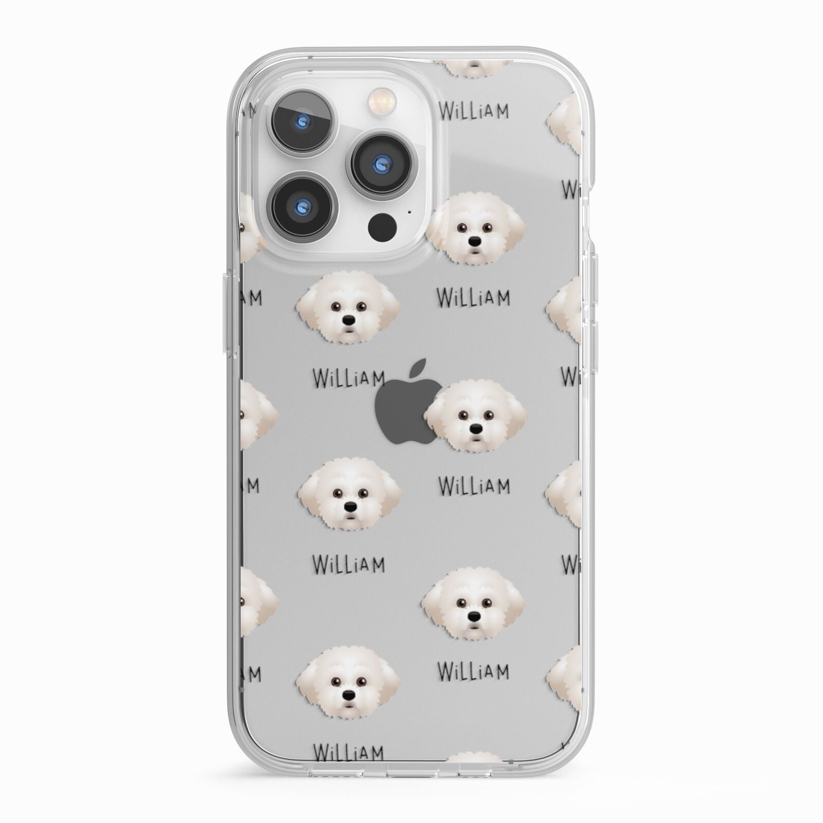 Maltichon Icon with Name iPhone 13 Pro TPU Impact Case with White Edges