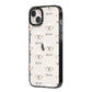Maltichon Icon with Name iPhone 14 Plus Black Impact Case Side Angle on Silver phone