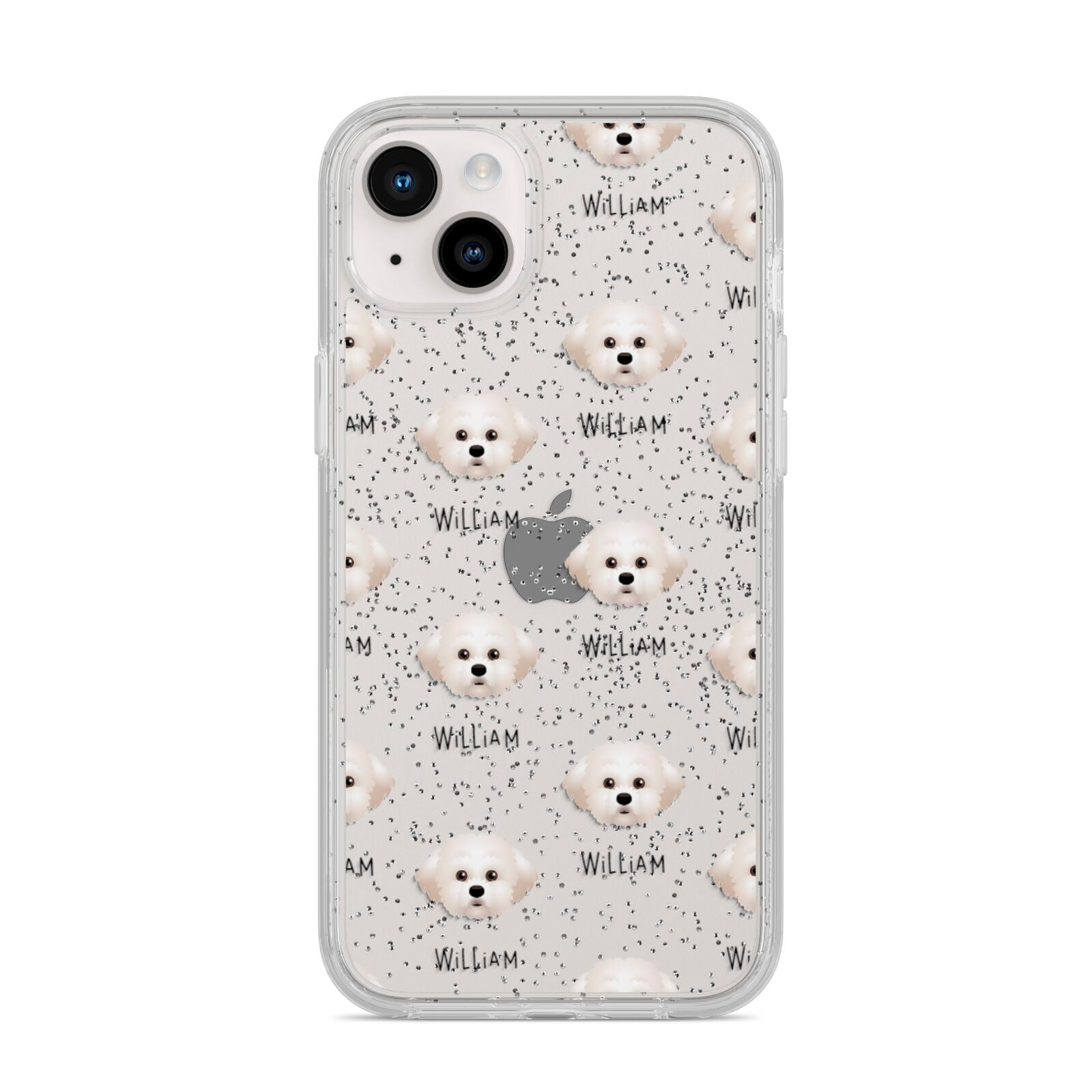 Maltichon Icon with Name iPhone 14 Plus Glitter Tough Case Starlight