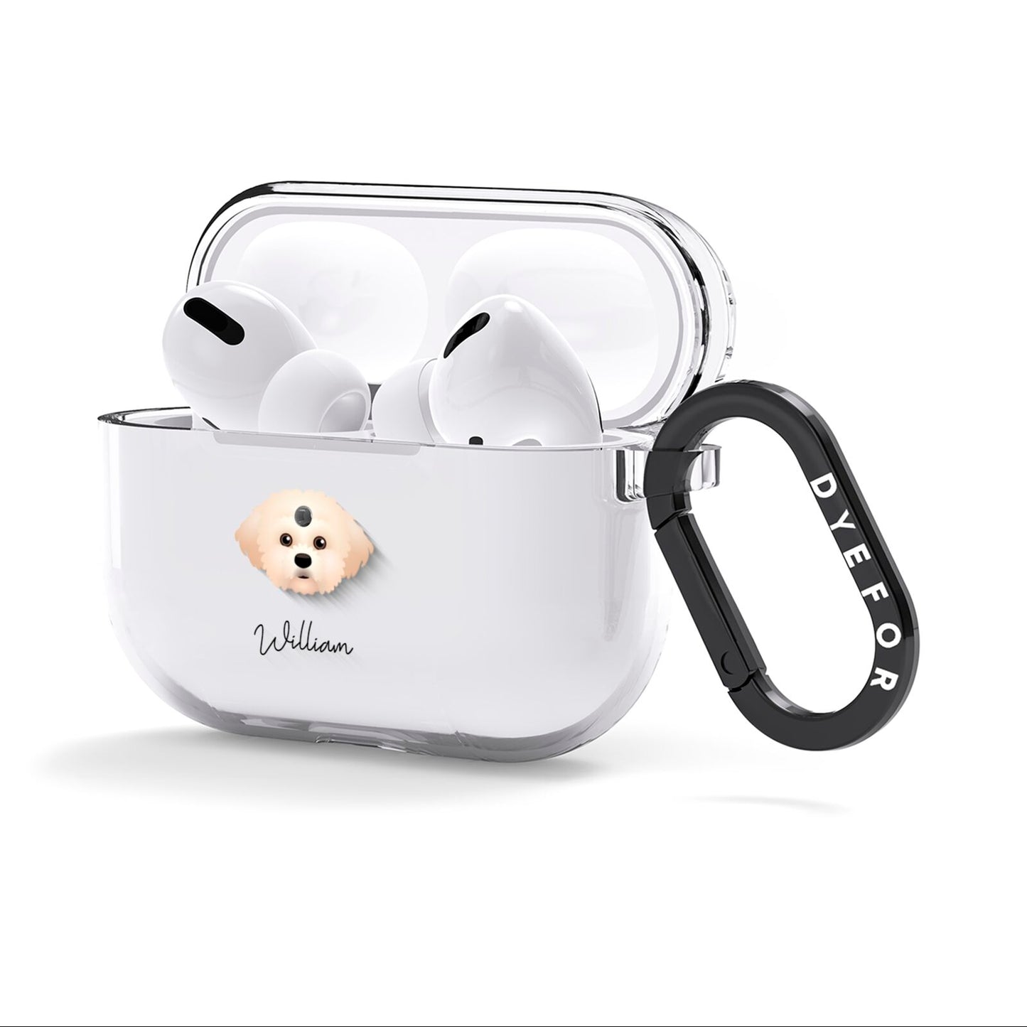 Maltichon Personalised AirPods Clear Case 3rd Gen Side Image