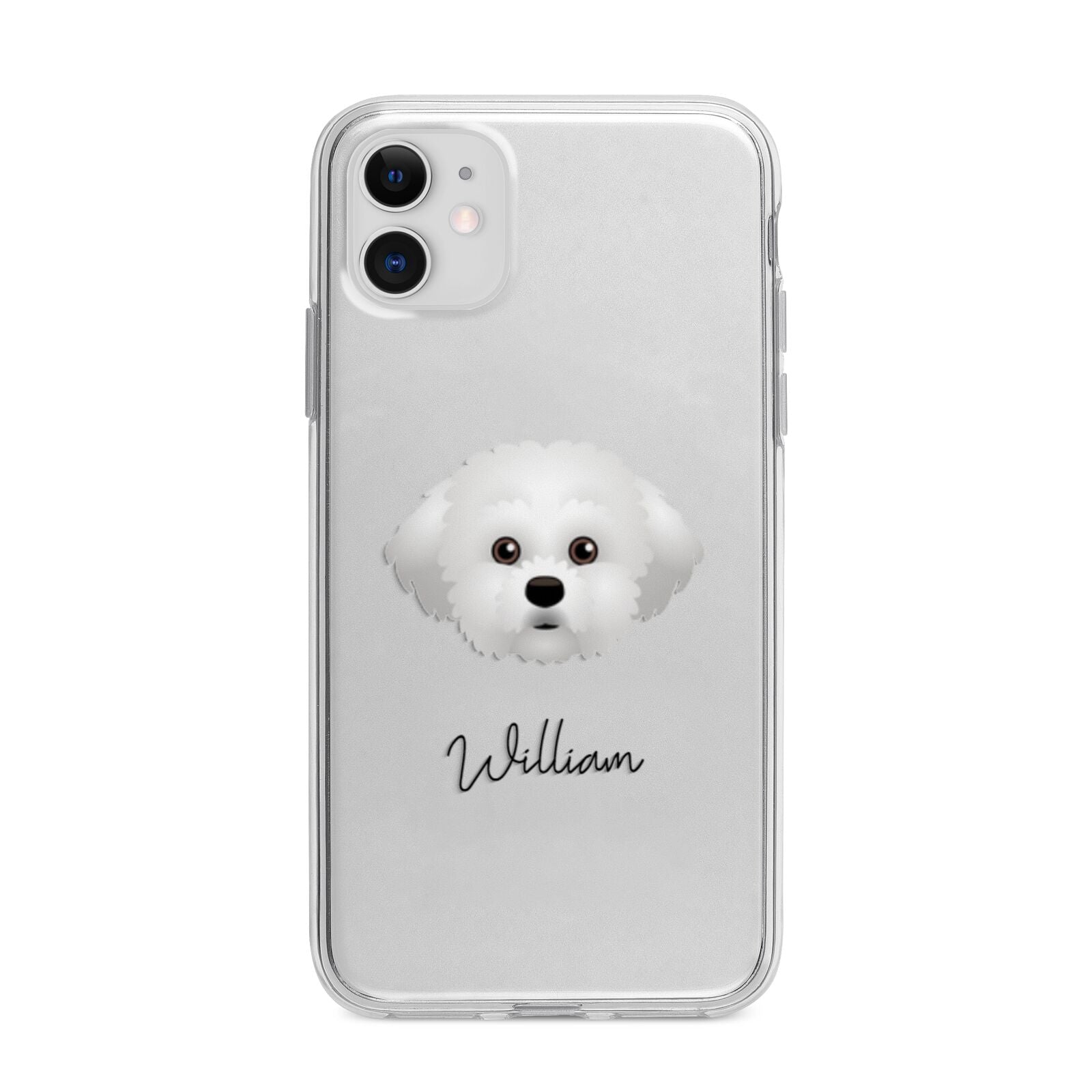 Maltichon Personalised Apple iPhone 11 in White with Bumper Case