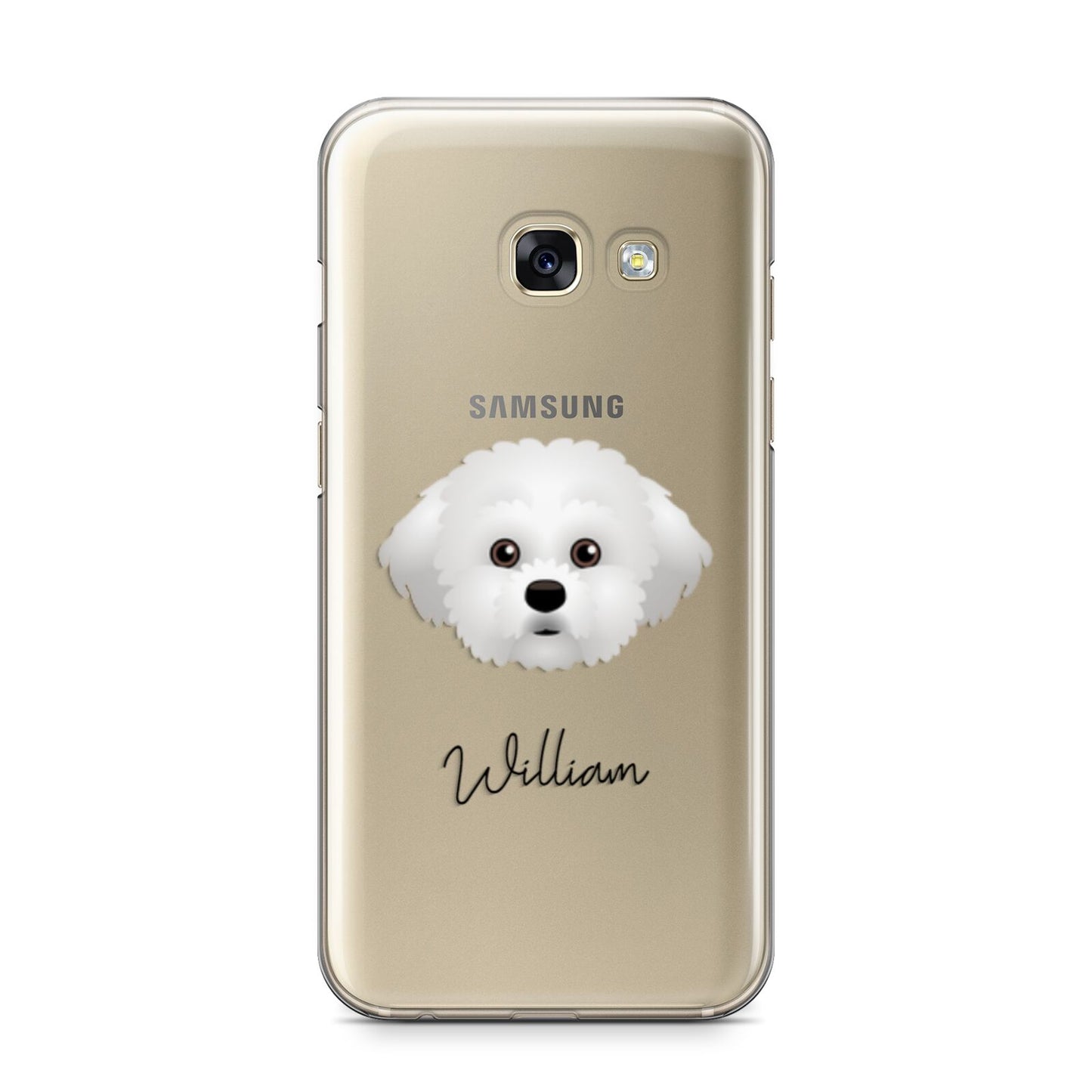 Maltichon Personalised Samsung Galaxy A3 2017 Case on gold phone