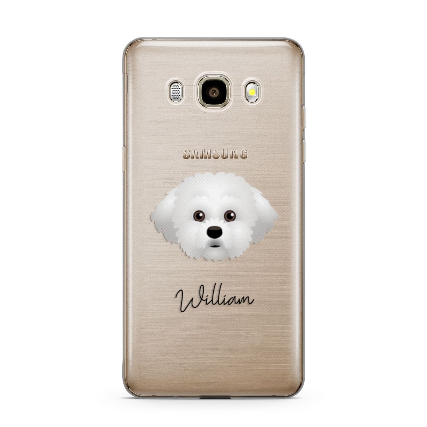 Maltichon Personalised Samsung Galaxy J7 2016 Case on gold phone