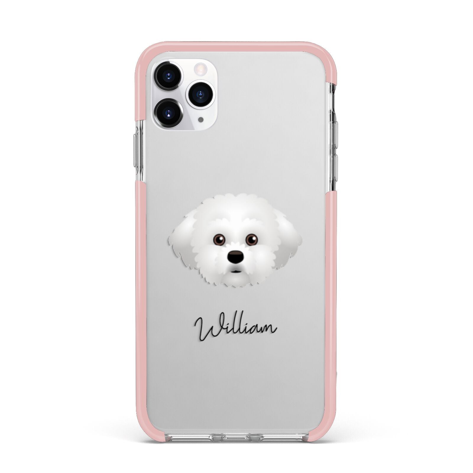 Maltichon Personalised iPhone 11 Pro Max Impact Pink Edge Case