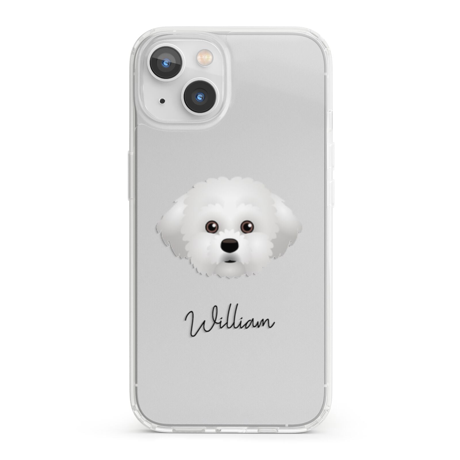 Maltichon Personalised iPhone 13 Clear Bumper Case