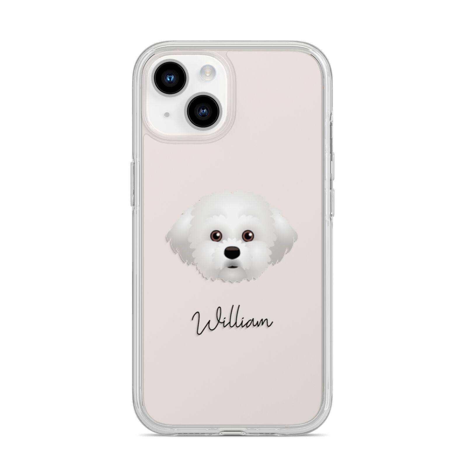 Maltichon Personalised iPhone 14 Clear Tough Case Starlight