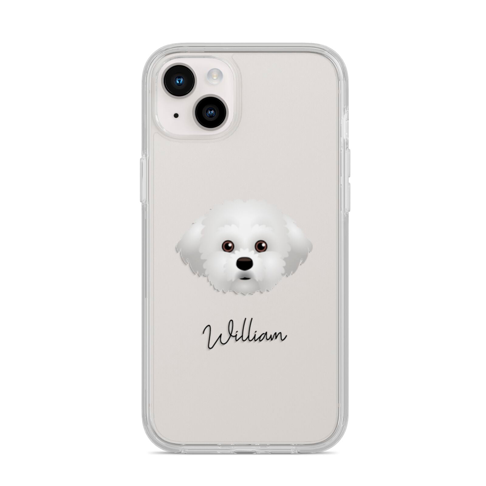 Maltichon Personalised iPhone 14 Plus Clear Tough Case Starlight