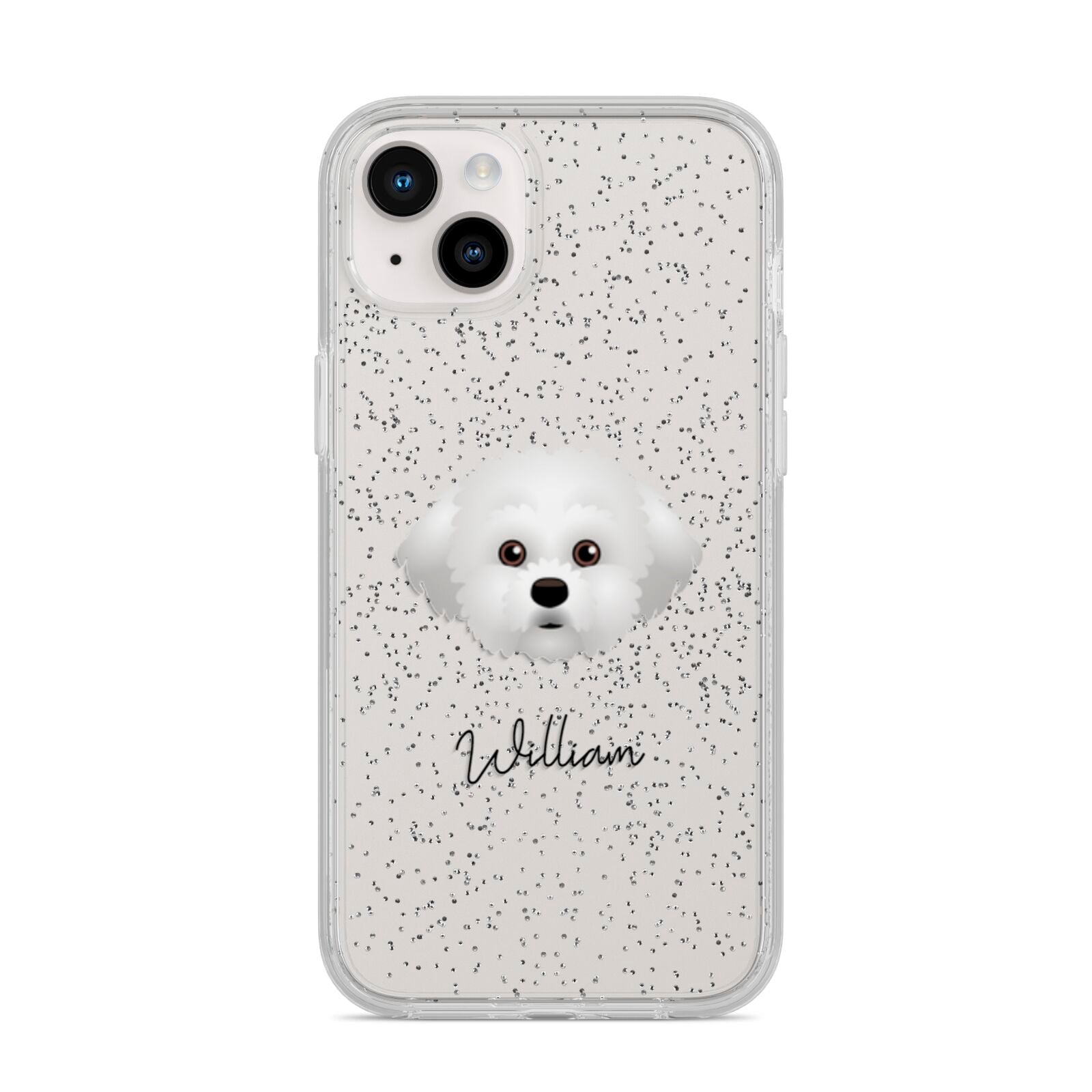 Maltichon Personalised iPhone 14 Plus Glitter Tough Case Starlight