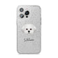 Maltichon Personalised iPhone 14 Pro Max Glitter Tough Case Silver