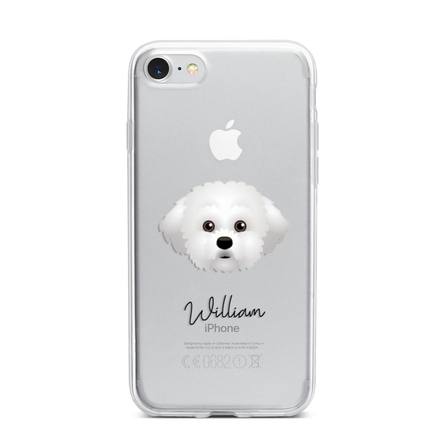 Maltichon Personalised iPhone 7 Bumper Case on Silver iPhone